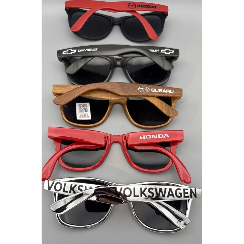 SUBARU, CHEVROLET, MAZDA, HONDA, VOLKSWAGEN OFFICIAL SUNGLASSES-5 PAIRS INCLUDED